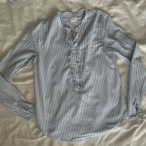 JCrew button down striped blouse